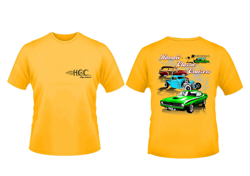 hcc-logo-tshirt-yellow-hawaii-classic-cruizers-inc